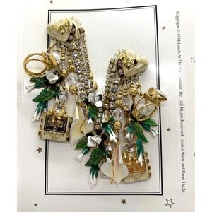 Vintage Lunch at The Ritz Extremely Persuasive 24KT Gold Plated Clip-on Earrings